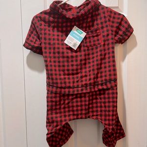 Buffalo Plaid Dog PJs - perfect for a cute family holiday picture!